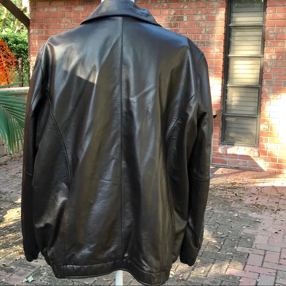 Genuine Dark brown zipped leather jacket - Picture 5 of 6